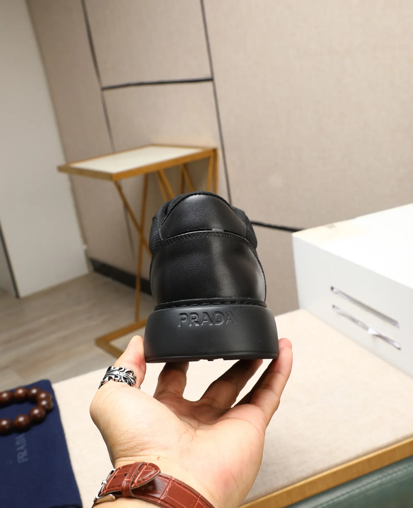 Men's shoes 💰580 [PRADA] Prada - High-end quality original order - Upper: 🔝 silk calfskin, brand canvas cloth, brand metal fasteners - Lining: mesh, foot pads; top-grade cowhide - Outsole: ultra-light TPU foam; molded outsole - Ultra-high quality control·Fine workmanship: highlighted (high-end·luxury·grade) -Size: 38-44 (45 can be customized) Wang